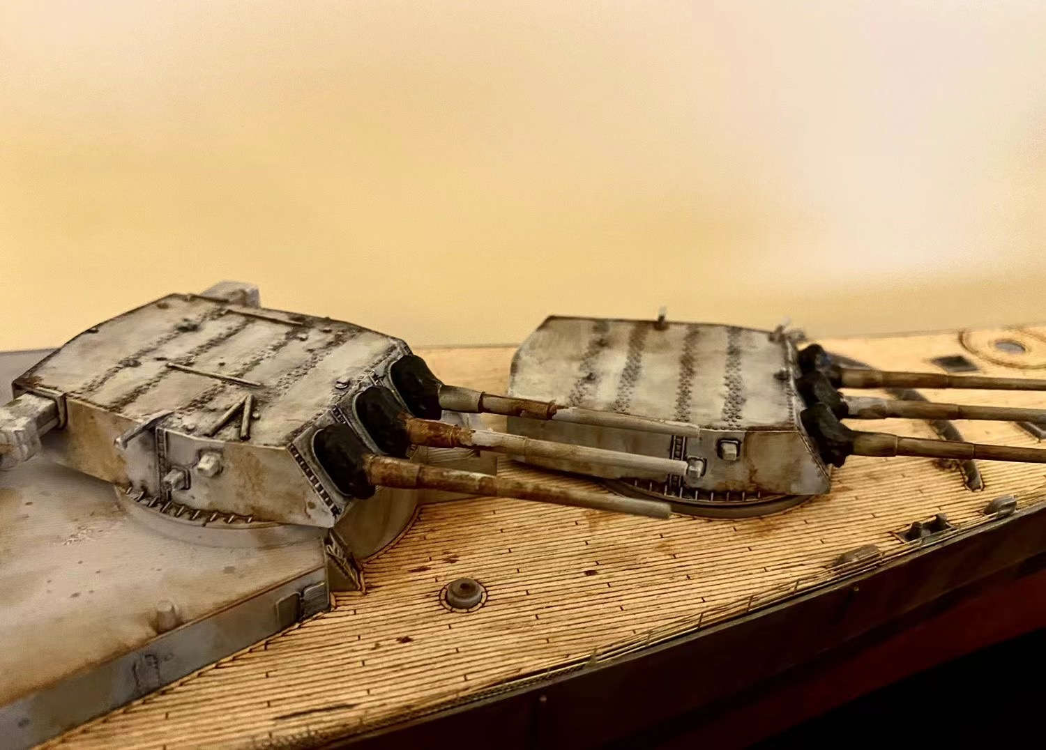 Iowa-class battleship model, view 2